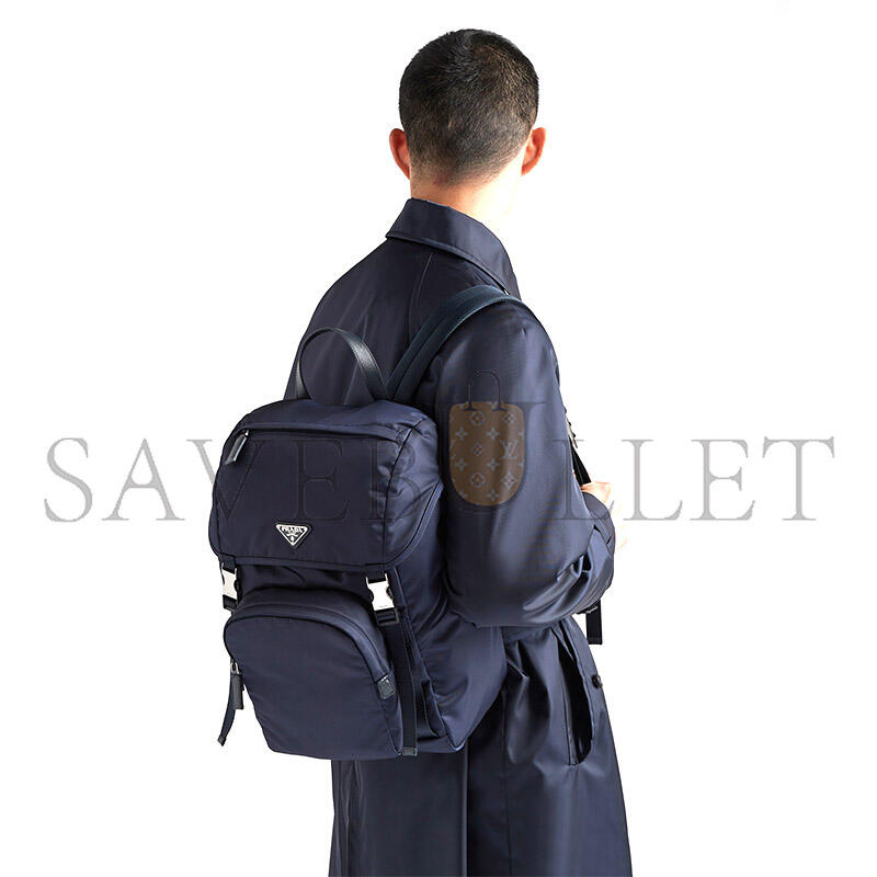 PRADA RE-NYLON AND SAFFIANO LEATHER BACKPACK 2VZ135 (45*27*17cm)